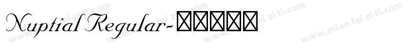 Nuptial Regular字体转换